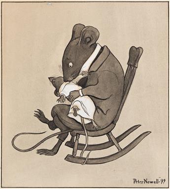 PETER NEWELL (1862-1924) A Careless Father. [CHILDRENS / MOUSE]